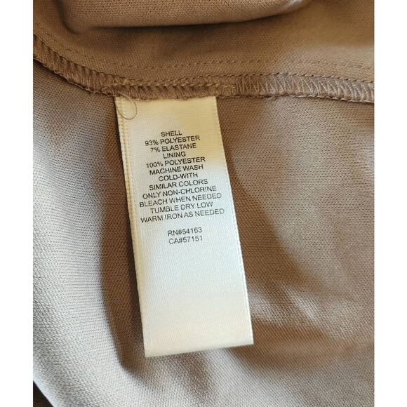 Eliza J Taupe Long Sleeve Ruched Cocktail Dress Size 14 NWT - Picture 7 of 7